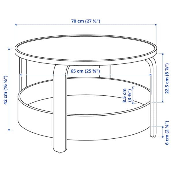 Coffee table, birch veneer - Image 4