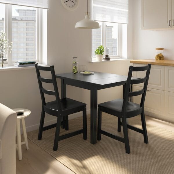 Drop-leaf table, black - Image 3