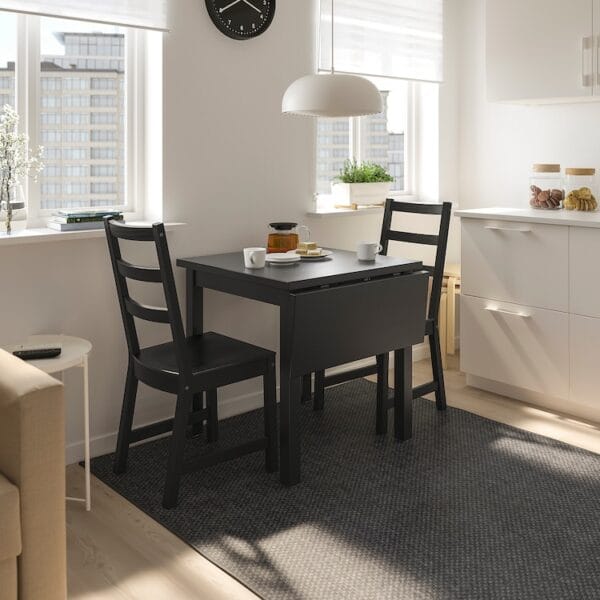 Drop-leaf table, black - Image 2