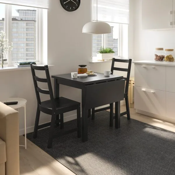 Drop-leaf table, black - Image 2