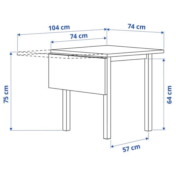 Drop-leaf table, black - Image 4
