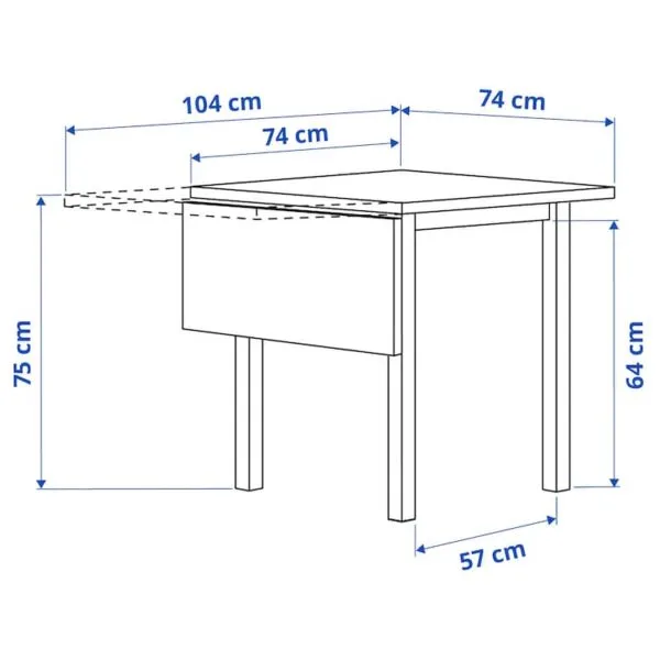 Drop-leaf table, black - Image 4
