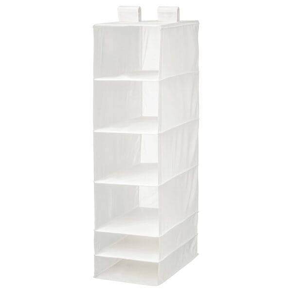 Storage with 6 compartments, white